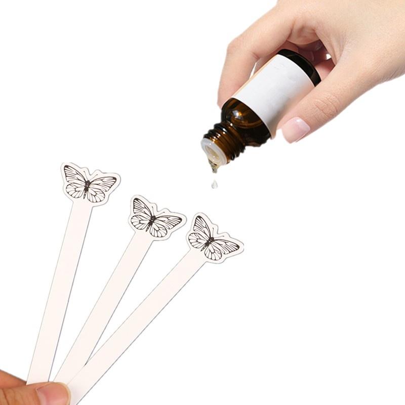 Fragrance-Oils Perfume - 100 Stück Kreative Schmetterlingsförmige Teststreifen für