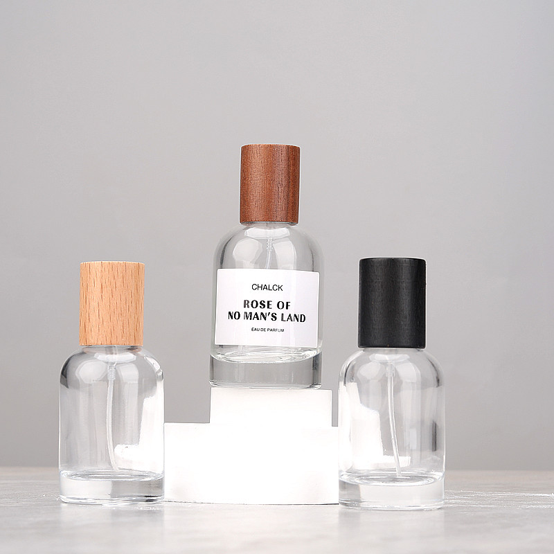 Perfume Fragrance World Qahwa - 50 ml runde Glasparfümflasche, klare Sprühflaschen,