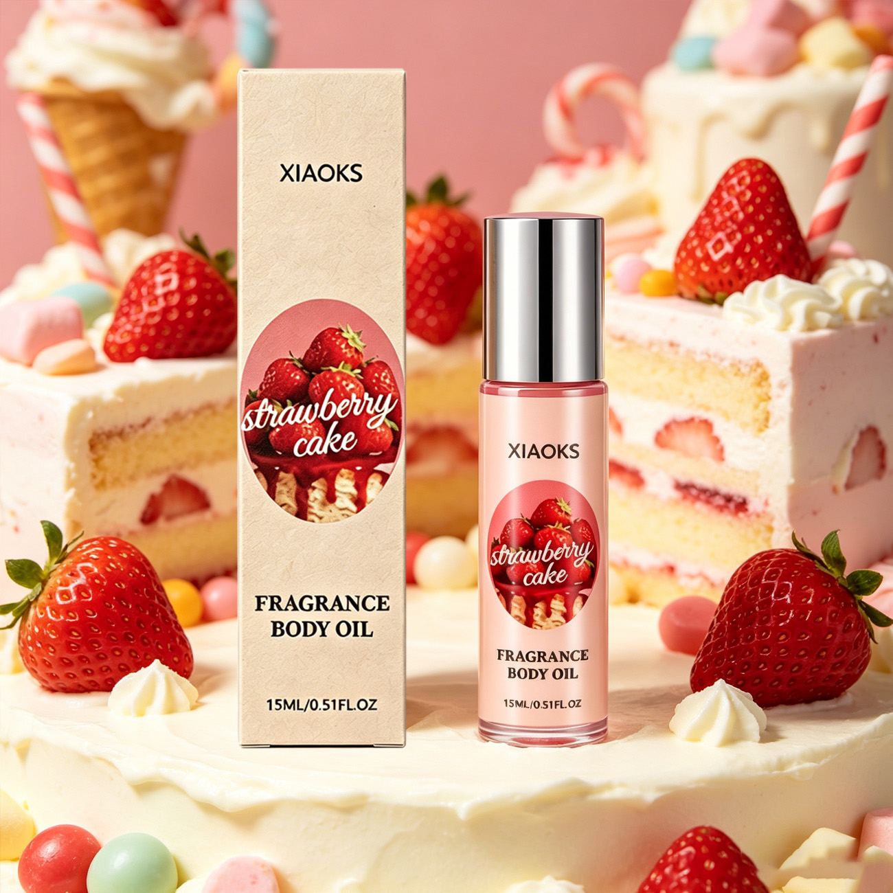 1 Flasche Erdbeer-Kuchen Roll- – Perfume Smell Fragrance Bewertung und Preis